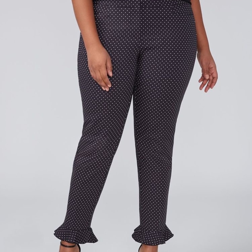 Lane Bryant Allie Ankle Pant Ruffled Hem SZ 24